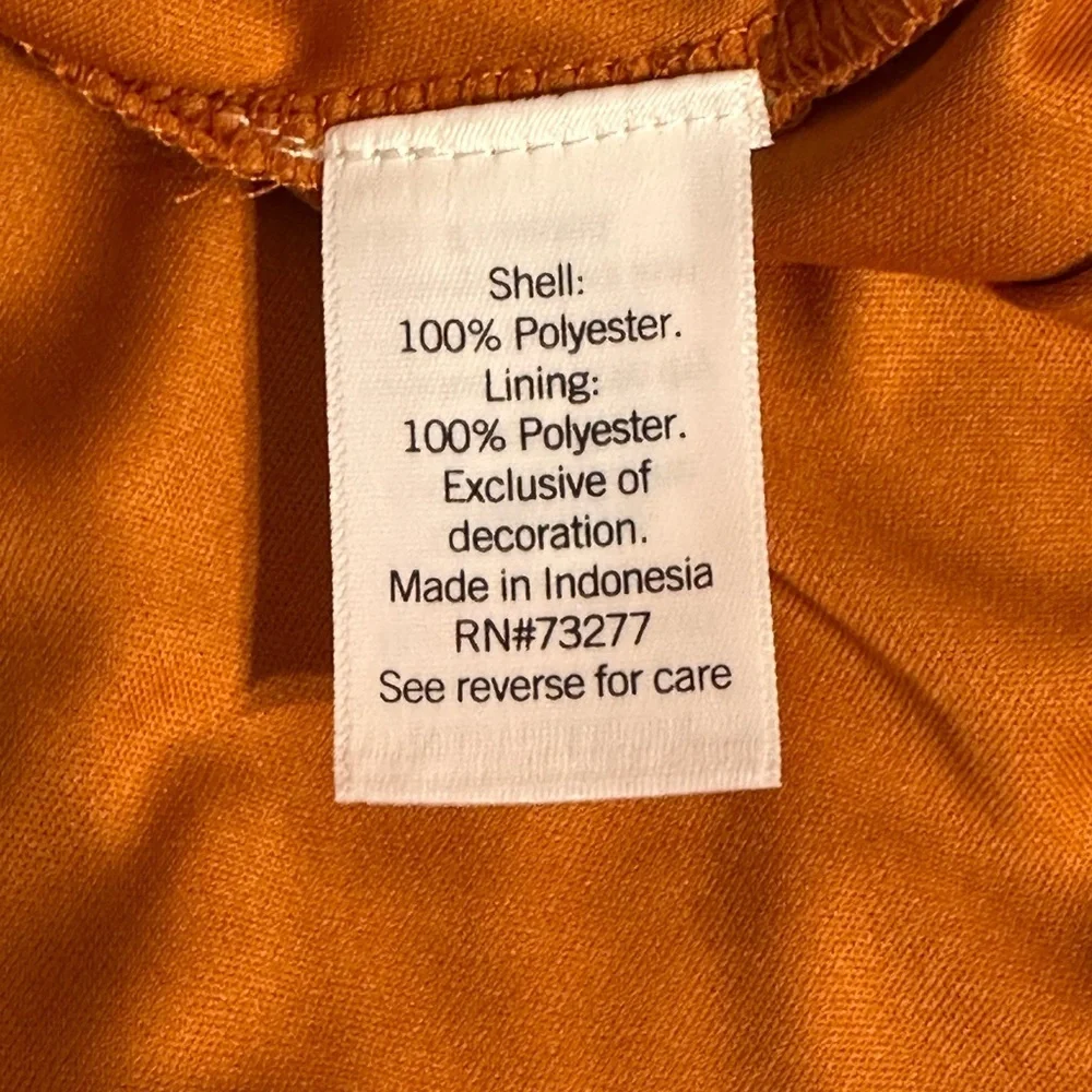 NWT LC Lauren Conrad Burnt Orange Floral Blouse Size Medium Boat Neck - Picture 7 of 15